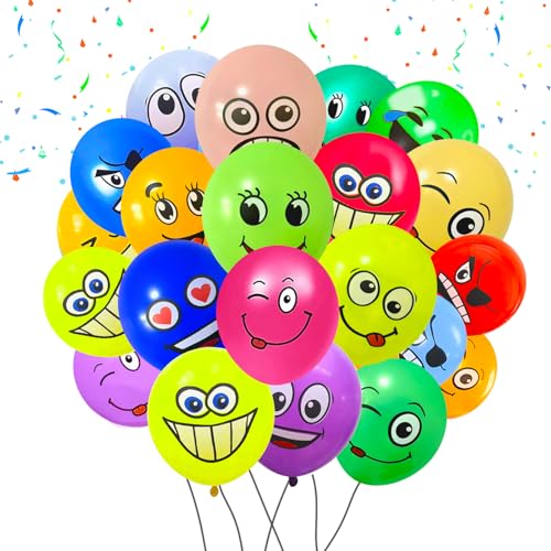 Emoji-Latex-Luftballons, 30,5 cm, Smiley-Design, Luftballons für Kinder, Emotion-Serie, Latex-Luftballons für Kinder, Mädchen, Jungen, Geburtstag, Hochzeit, Zeremonie, Urlaub, Partyzubehör, 100 Stück Emoji-Latex-Luftballons, 30,5 cm, Smiley-Design, Luftballons für Kinder, Emotion-Serie, Latex-Luftballons für Kinder, Mädchen, Jungen, Geburtstag, Hochzeit, Zeremonie, Urlaub, Partyzubehör, 100 Stück von Orizizhic