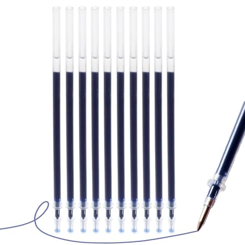 10 stuck Gel-Tinte Kugelschreiber-Mine, Blau 0,5mm Strichstärke, Nachfüllminen für Gel-Roller, Kunststoff Kugelschreiber Minen, Kugelschreiber Ersatzminen, Kompatibel Mit meisten Stifte 10 stuck Gel-Tinte Kugelschreiber-Mine, Blau 0,5mm Strichstärke, Nachfüllminen für Gel-Roller, Kunststoff Kugelschreiber Minen, Kugelschreiber Ersatzminen, Kompatibel Mit meisten Stifte von Ormromra