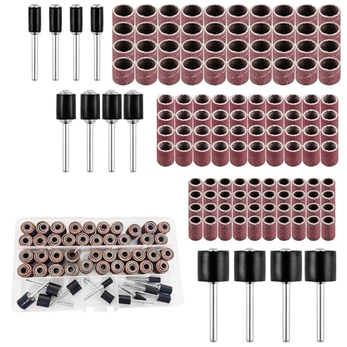 132 Stück Schleifhülse Satz, mit Frei Box Einschließlich 120 Stück teilig Schleifen Bands 12 Stück Schleifwalze für Drehwerkzeug, Schleifband, Mini Drehwerkzeug Zubehör Elektrowerkzeuge 132 Stück Schleifhülse Satz, mit Frei Box Einschließlich 120 Stück teilig Schleifen Bands 12 Stück Schleifwalze für Drehwerkzeug, Schleifband, Mini Drehwerkzeug Zubehör Elektrowerkzeuge von Ormromra