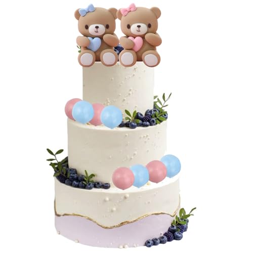 23 Stück Süße Bär Tortendeko Kugeln, DIY Kinder Kuchen Topperdeko, Geburtstag Cake Schaumkugeln Topper, Party Deko für Gender Reveal, Jubiläum, Junge Mädchen Babyparty 23 Stück Süße Bär Tortendeko Kugeln, DIY Kinder Kuchen Topperdeko, Geburtstag Cake Schaumkugeln Topper, Party Deko für Gender Reveal, Jubiläum, Junge Mädchen Babyparty von Ormromra