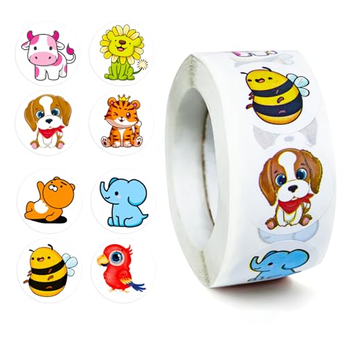 500 Stück Tier Aufkleber Kinder, Runde Aufklebers, Selbstklebende Tier Aufklebers, Tiers Belohnungsaufkleber, Cartoon Sticker, Dekoration Aufkleber für Schulen, Klassenzimmer, Zuhause 500 Stück Tier Aufkleber Kinder, Runde Aufklebers, Selbstklebende Tier Aufklebers, Tiers Belohnungsaufkleber, Cartoon Sticker, Dekoration Aufkleber für Schulen, Klassenzimmer, Zuhause von Ormromra