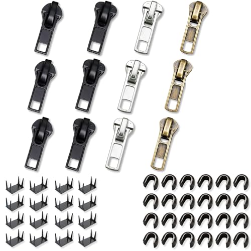 52 Stück Reißverschluss Reparatur Set, Ersatz Zipper für ReißVerschluss, Abnehmbare Reißverschlusszieher, Zieher Metall Reißverschluss Zipper für Jacke Jeans Nähen DIY Basteln 52 Stück Reißverschluss Reparatur Set, Ersatz Zipper für ReißVerschluss, Abnehmbare Reißverschlusszieher, Zieher Metall Reißverschluss Zipper für Jacke Jeans Nähen DIY Basteln von Ormromra