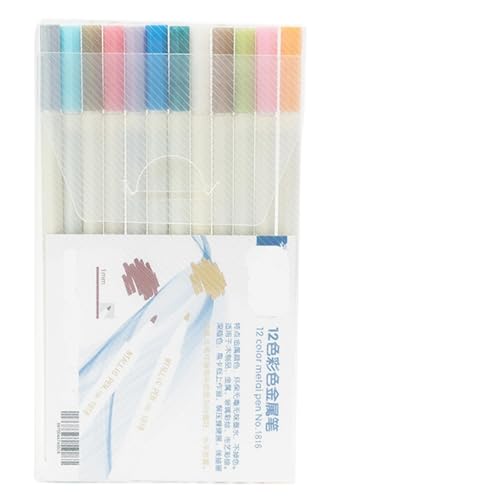 Ormromra 12 Farben Metallic Marker Stifte Set, Weihnachten Halloween Deko Stifte, für Fotoalbum Stifte Gästebuch Hochzeit, Kartenherstellung Diy Papier Glas Kunststoff Stein, Selbstgestalten Ormromra 12 Farben Metallic Marker Stifte Set, Weihnachten Halloween Deko Stifte, für Fotoalbum Stifte Gästebuch Hochzeit, Kartenherstellung Diy Papier Glas Kunststoff Stein, Selbstgestalten von Ormromra