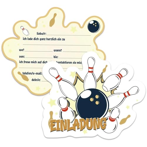 Ormromra 15 Stück Bowling Einladungskarten Kindergeburtstag, 12.5 x 10.5cm Kinderparty Geburtstagseinladungen, Einladung Party Mitgebsel für Mädchen, Junge Ormromra 15 Stück Bowling Einladungskarten Kindergeburtstag, 12.5 x 10.5cm Kinderparty Geburtstagseinladungen, Einladung Party Mitgebsel für Mädchen, Junge von Ormromra