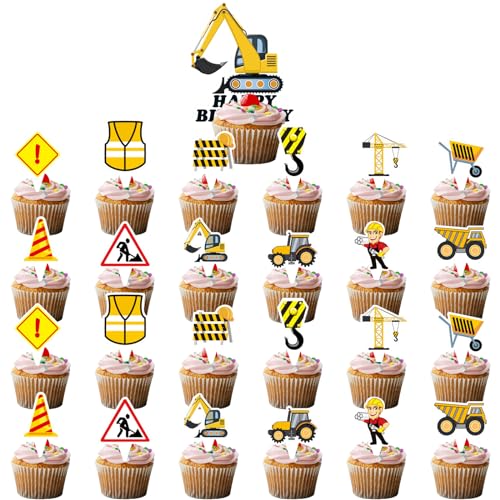 Straßenschild Baufahrzeug Cupcake Topper, 25 Stück Bagger Muffin Dekoration, Baufahrzeuge Happy Birthday Tortendeko für Geburtstag Themen Party Dekoration Supplies Straßenschild Baufahrzeug Cupcake Topper, 25 Stück Bagger Muffin Dekoration, Baufahrzeuge Happy Birthday Tortendeko für Geburtstag Themen Party Dekoration Supplies von Ormromra