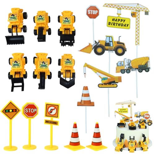 Tortendeko Baustelle, Junge Kuchen Deko Baustelle, Bagger Kuchendeko, Baustellen Fahrzeuge Tortendeko, Verkehrsschilder Torte Kuchen Deko Cake Topper für Kinder Junge Tortendeko Baustelle, Junge Kuchen Deko Baustelle, Bagger Kuchendeko, Baustellen Fahrzeuge Tortendeko, Verkehrsschilder Torte Kuchen Deko Cake Topper für Kinder Junge von Ormromra