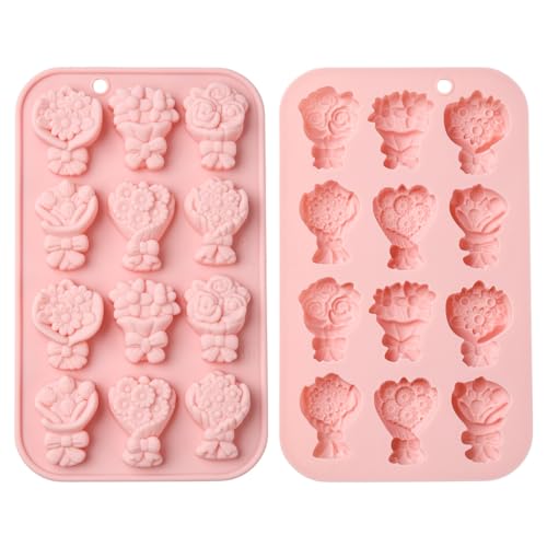 Ornazy 2 Stück kreative Blumenmotiv-Backform, niedlicher Hochzeitsstrauß, Silikonformen für Bastelarbeiten, Party, Hochzeit, Dekoration Ornazy 2 Stück kreative Blumenmotiv-Backform, niedlicher Hochzeitsstrauß, Silikonformen für Bastelarbeiten, Party, Hochzeit, Dekoration von Ornazy