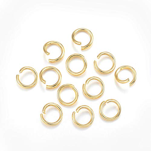 Ornazy 200 Stück 8 mm Edelstahl-Binderinge goldfarbene Metallringe für Schmuckherstellung, Halsketten, Armbänder, Bastelarbeiten Ornazy 200 Stück 8 mm Edelstahl-Binderinge goldfarbene Metallringe für Schmuckherstellung, Halsketten, Armbänder, Bastelarbeiten von Ornazy