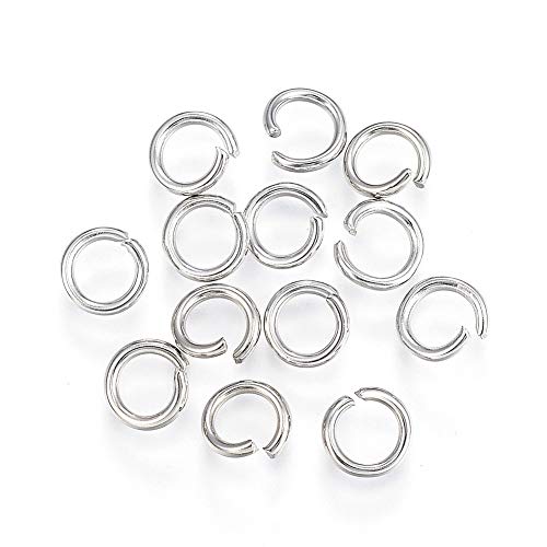 Ornazy Offene Biegeringe aus Metall, 6 x 1 mm, rund, 18 Gauge, für Schmuckherstellung, Anhänger, Verbindungszubehör, 1000 Stück Ornazy Offene Biegeringe aus Metall, 6 x 1 mm, rund, 18 Gauge, für Schmuckherstellung, Anhänger, Verbindungszubehör, 1000 Stück von Ornazy