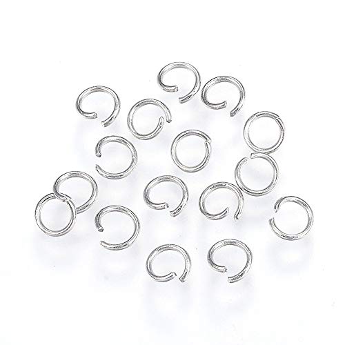 Ornazy Offene Binderinge aus Metall, 4 x 0,6 mm, 22 Gauge, rund, für Schmuckherstellung, Halskette, Bastelzubehör, 1000 Stück Ornazy Offene Binderinge aus Metall, 4 x 0,6 mm, 22 Gauge, rund, für Schmuckherstellung, Halskette, Bastelzubehör, 1000 Stück von Ornazy
