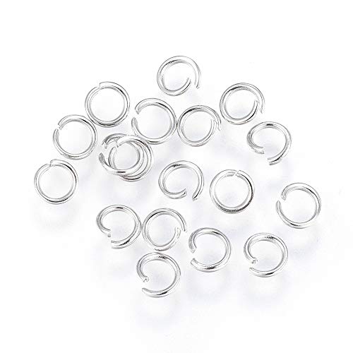 Ornazy Offene Binderinge aus Metall, 5 x 0,8 mm, 20 Gauge, rund, für Schmuckherstellung, Halskette, Bastelzubehör, 1000 Stück Ornazy Offene Binderinge aus Metall, 5 x 0,8 mm, 20 Gauge, rund, für Schmuckherstellung, Halskette, Bastelzubehör, 1000 Stück von Ornazy
