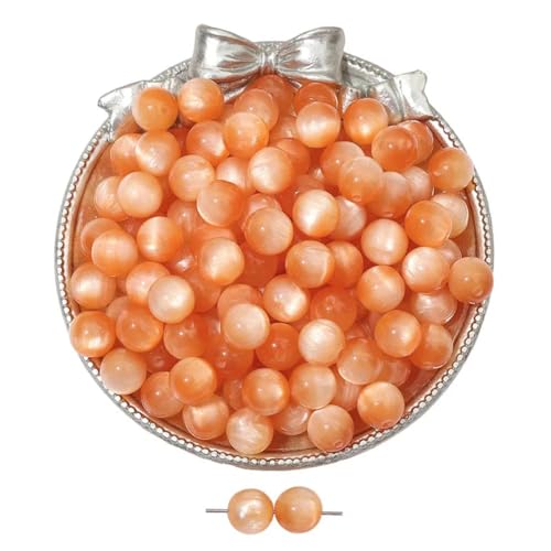 10 Stück 8 mm Katzenaugen-Glasperlen, lose runde Glasperlen, für Schmuckherstellung, DIY-Armband, Orange 10 Stück 8 mm Katzenaugen-Glasperlen, lose runde Glasperlen, für Schmuckherstellung, DIY-Armband, Orange von Ornrjfll