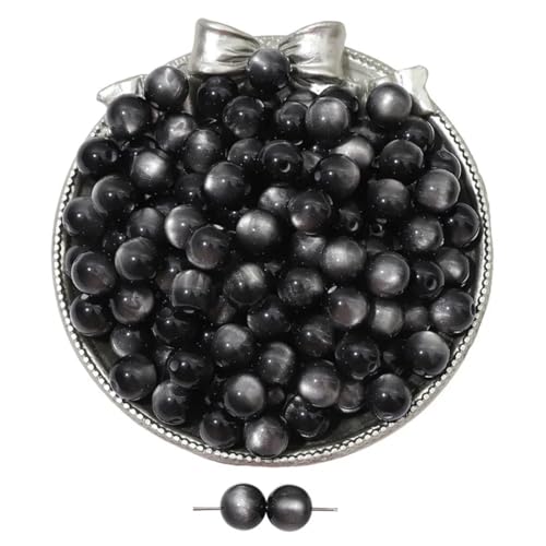 10 Stück 8 mm Katzenaugen-Glasperlen, lose runde Glasperlen, für Schmuckherstellung, DIY-Armband, Schwarz 10 Stück 8 mm Katzenaugen-Glasperlen, lose runde Glasperlen, für Schmuckherstellung, DIY-Armband, Schwarz von Ornrjfll