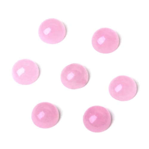 10 Stück Naturstein Cabochons 4/6/8/10/12mm Cabochon DIY Ring Ohrring Armband Halskette für Schmuckherstellung Pnnrk Stein Jade 8mm von Ornrjfll