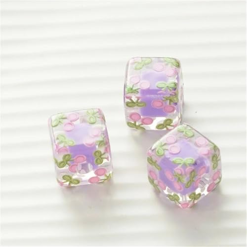 14 mm große Blumenperlen, mittlere quadratische Perlen, lose Perlen und Schnüre, Seile, Handschnur, Zubehör, DIY-Materialien, Ying Tao, 14 mm (5 Stück) von Ornrjfll