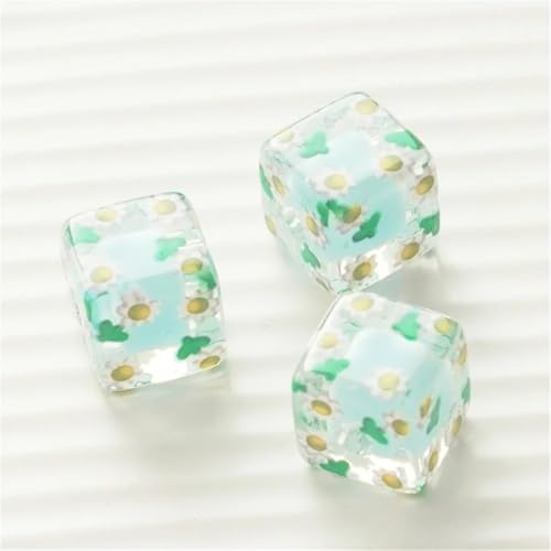 14 mm große Blumenperlen, mittlere quadratische Perlen, lose Perlen und Schnüre, Seile, Handschnur, Zubehör, DIY-Materialien, lv Hua, 14 mm (5 Stück) von Ornrjfll