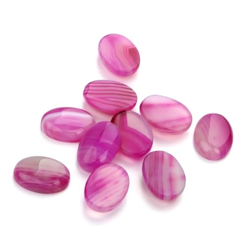 2/5/10 Stück/Packung natürliche ovale Tigerauge-Opal-Achat-Perlen für Schmuckherstellung, DIY-Schmuckzubehör, 13 x 18 mm, 5 Stück von Ornrjfll