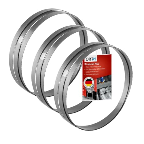 3er Pack Premium M42 HSS Bi-Metall Bandsägeblatt | geschränkt & geschärft | Für Metall, Stahl, Aluminium – präzise & langlebig – verschiedene Abmessungen (6/10 ZpZ, 1470 x 13 x 0,60 mm) von Orta