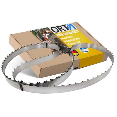 ORTA Mobile Bandsägeblätter für Mobile Sägewerke, von 2760 mm bis 4260 mm, bandsägeblatt zum Schnieden von Weich und Harthölzer (22 mm Zahnteilung) (Gehärtet, 3660 x 32 x 1,10 mm) von Orta