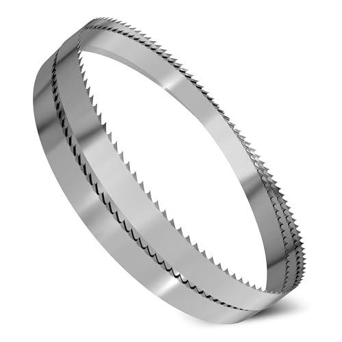Orta Bandsägeblätter für Kurvenschnitte | geeignet für Weichholz, Hartholz, Kunststoffe und NE-Metalle | Länge 1365 mm, Breite 6 bis 10 mm (2, Uddeholm Gehärtet, 1365 x 10 x 0,50 x 6 mm) von Orta