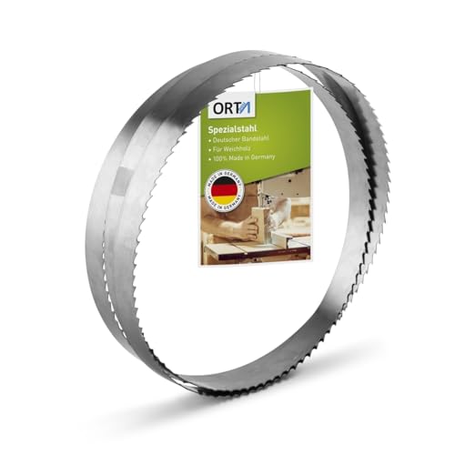 Orta Spezialstahl Sägeblatt - 1400 x 10 x 0,50 x 4 mm – Bandsäge/Bandsägeblatt ideal für die Bearbeitung von Weichholzarten von Orta