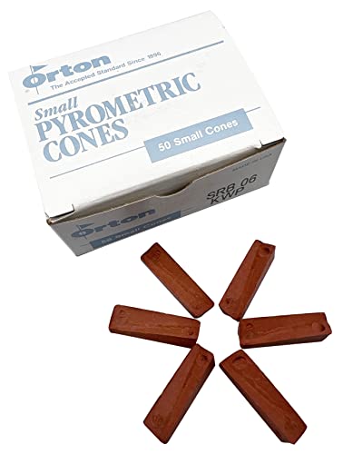 Pyrometrische Kegel für genaue Brennungen in Industrie-, Töpfer- und Hobbyöfen, 06 (Pkg/50) (1) von Orton Cones