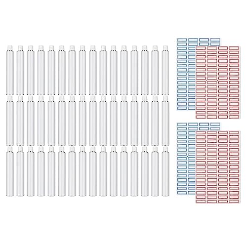 Leere Aluminium-Tuben aus Aluminium, 20 ml, für die Herstellung von Farbe und zur Aufbewahrung von verbleibenden Farben, Acrylöl, mit 4 Etiketten, 48 Stück von Orton