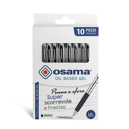 Osama – Gelschreiber-Set mit OBG-Tinte, supergleitend und präzise, 48-Stück-Packung mit 1,0 mm Kugelschreiber mit Kappe, Ideal für Schul- und Schreibbedarf, Büro und Universität, Blau Osama – Gelschreiber-Set mit OBG-Tinte, supergleitend und präzise, 48-Stück-Packung mit 1,0 mm Kugelschreiber mit Kappe, Ideal für Schul- und Schreibbedarf, Büro und Universität, Blau von OSAMA