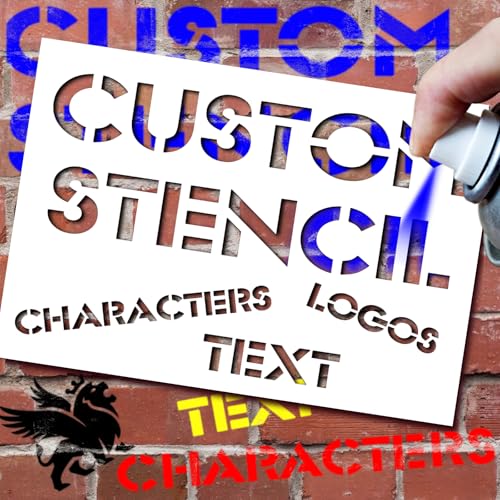 Benutzerdefinierte Schablonen zum Sprühen von Logotexten Erstellen Sie Ihre eigene Schablone zum Erstellen von Schildern und Wandkunstmalereien von Oscolewis