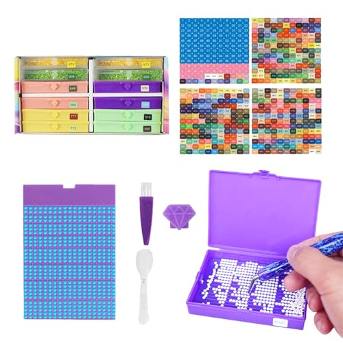 Oseczmut Aufbewahrungsboxen für kreative Kunst mit Strass – Tabletts für kreative Kunst, Strass und Aufbewahrung von Bildern | kreative Freizeitboxen für Erwachsene, Jugendliche, mit Strass-Werkzeugen Oseczmut Aufbewahrungsboxen für kreative Kunst mit Strass – Tabletts für kreative Kunst, Strass und Aufbewahrung von Bildern | kreative Freizeitboxen für Erwachsene, Jugendliche, mit Strass-Werkzeugen von Oseczmut