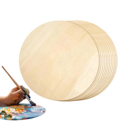Oseczmut Runde Holzscheiben zum Basteln, runde Holzscheiben | 12 Blanko-Scheibenausschnitte, rustikale 30,5 cm große Platten zum Bemalen, Kreis für Türaufhängung, Malerei, Dekoration Oseczmut Runde Holzscheiben zum Basteln, runde Holzscheiben | 12 Blanko-Scheibenausschnitte, rustikale 30,5 cm große Platten zum Bemalen, Kreis für Türaufhängung, Malerei, Dekoration von Oseczmut