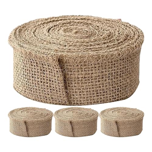 Oseczmut Sackleinen Packband, Bastelband für Ostern, natürliches festes Stoffband, Oster-Bastelband, 4 Rollen Dekoration für Körbe, Bäume, Türen, Oseczmut Sackleinen Packband, Bastelband für Ostern, natürliches festes Stoffband, Oster-Bastelband, 4 Rollen Dekoration für Körbe, Bäume, Türen, von Oseczmut