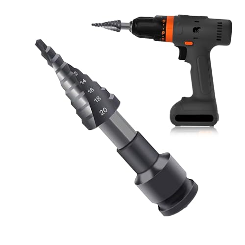 Oseczmut Stufenbohrer, Stufenbohrer für Metall, Industriequalität, Werkzeuge für Zuhause, intensivierter Bohrer, Multigrößen-Lochbohrer zum Schneiden von Löchern Oseczmut Stufenbohrer, Stufenbohrer für Metall, Industriequalität, Werkzeuge für Zuhause, intensivierter Bohrer, Multigrößen-Lochbohrer zum Schneiden von Löchern von Oseczmut
