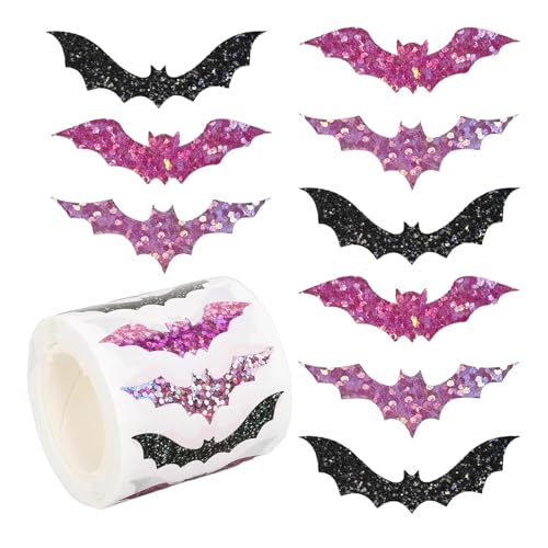 Oshhni 1 Rolle Halloween Fledermaus-Aufkleber, Fledermaus-Etiketten, selbstklebend, gotisch, gruselige Umschlagaufkleber für die Einladungsdekoration, Style B Oshhni 1 Rolle Halloween Fledermaus-Aufkleber, Fledermaus-Etiketten, selbstklebend, gotisch, gruselige Umschlagaufkleber für die Einladungsdekoration, Style B von Oshhni