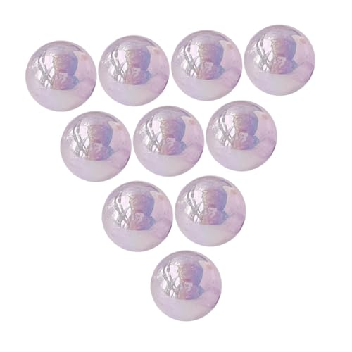 Oshhni 10x 16mm Acrylperlen rund Halskette Kunstwerk Dekoration zarte Perlenversorgungen Ornament Schmuck Making Perlen, Lila von Oshhni
