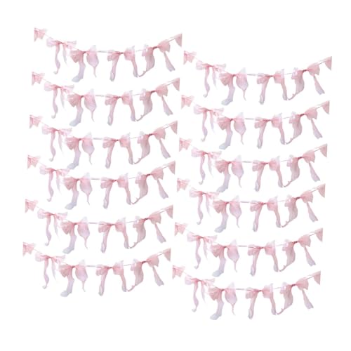 Oshhni 12 Stück Schleifen Girlande Hängedekoration Festdekoration Wandbehang Partyartikel aus Leichtem Polyester für eine Edle Optik für Valentinstag Und, Rosa Netz Oshhni 12 Stück Schleifen Girlande Hängedekoration Festdekoration Wandbehang Partyartikel aus Leichtem Polyester für eine Edle Optik für Valentinstag Und, Rosa Netz von Oshhni