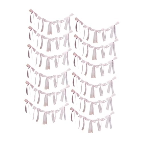Oshhni 12 Stück Schleifen Girlande Hängedekoration Festdekoration Wandbehang Partyartikel aus Leichtem Polyester für eine Edle Optik für Valentinstag Und, Rosa Spitze Oshhni 12 Stück Schleifen Girlande Hängedekoration Festdekoration Wandbehang Partyartikel aus Leichtem Polyester für eine Edle Optik für Valentinstag Und, Rosa Spitze von Oshhni