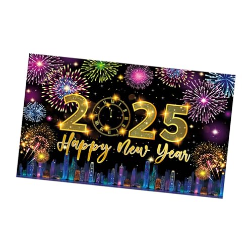 Oshhni 2025 Neue Jahr Hintergrund Hängen Banner Polyester Urlaub Hängen Ornament Party Dekoration, Style C Oshhni 2025 Neue Jahr Hintergrund Hängen Banner Polyester Urlaub Hängen Ornament Party Dekoration, Style C von Oshhni