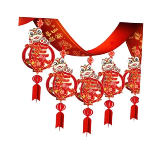 Oshhni 2025 chinesische Neue Jahr Banner Schlange Jahr Girlande Decke Dekorationen DIY Hängen Flagge für Garten, Style D von Oshhni