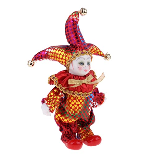 Oshhni 23 cm Lustige Polka Dots Kleidung Clown Mann Puppe Weihnachtsschmuck Geschenke, wie beschrieben von Oshhni