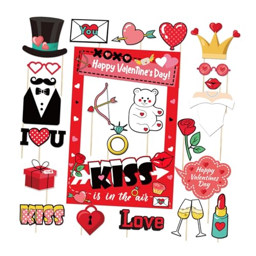 Oshhni 25 Stück Valentinstag-Foto-Requisiten, Rahmen, Dekorationen, Veranstaltungen, Geschenk, praktisch, DIY, einzigartig, leicht, Oshhni 25 Stück Valentinstag-Foto-Requisiten, Rahmen, Dekorationen, Veranstaltungen, Geschenk, praktisch, DIY, einzigartig, leicht, von Oshhni