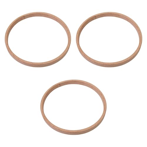 Oshhni 3 Stücke Kranzringe Craft Reifen Ringe Holzblumenreihe für die Herstellung von Hochzeitskranz -Dekoration, 4 Inch von Oshhni