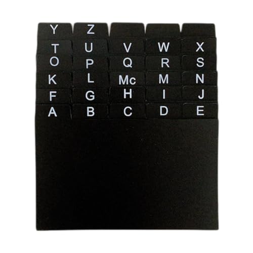 Oshhni 30 Stück Karteikarten-Alphabet-Trenner, 12,7 x 7,6 cm, stabiles Lernwerkzeug, Buchstaben-Karteikarten-Registerkarten für die Bibliothek Oshhni 30 Stück Karteikarten-Alphabet-Trenner, 12,7 x 7,6 cm, stabiles Lernwerkzeug, Buchstaben-Karteikarten-Registerkarten für die Bibliothek von Oshhni