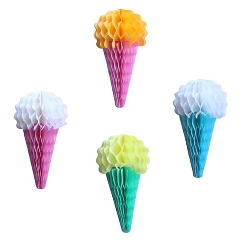 Oshhni 4 stück Waben EIS Dekorationen Party Decor Papier EIS Ornamente für Hochzeit von Oshhni