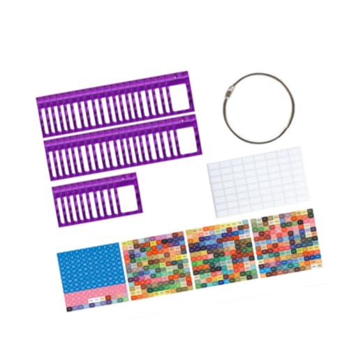 Oshhni 50 -fache Kleine Perlenorganisator, Aufbewahrungstasche, wiederverschließbare Taschen mit Bindemittelringen und Aufklebern, Lila von Oshhni