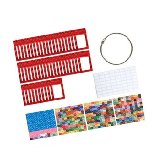 Oshhni 50 -fache Kleine Perlenorganisator, Aufbewahrungstasche, wiederverschließbare Taschen mit Bindemittelringen und Aufklebern, Rot Oshhni 50 -fache Kleine Perlenorganisator, Aufbewahrungstasche, wiederverschließbare Taschen mit Bindemittelringen und Aufklebern, Rot von Oshhni