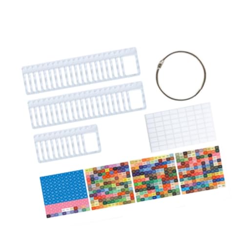 Oshhni 50 -fache Kleine Perlenorganisator, Aufbewahrungstasche, wiederverschließbare Taschen mit Bindemittelringen und Aufklebern, Weiß von Oshhni