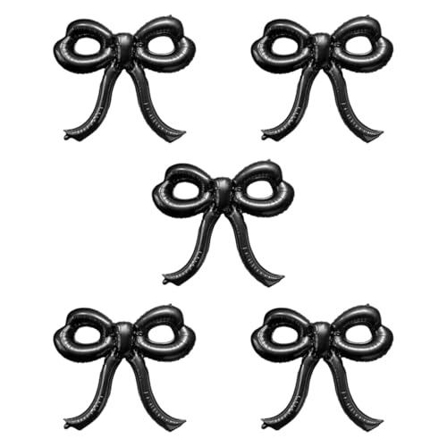 Oshhni 5pcs Bowballons Geburtstagsfeier Dekorationen Aluminium Folienballons Ornament für Brautdusche, Schwarz Oshhni 5pcs Bowballons Geburtstagsfeier Dekorationen Aluminium Folienballons Ornament für Brautdusche, Schwarz von Oshhni