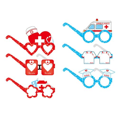 Oshhni 6 X Krankenschwester Brillen, Foto Requisiten, Krankenschwester Geschenke von Oshhni