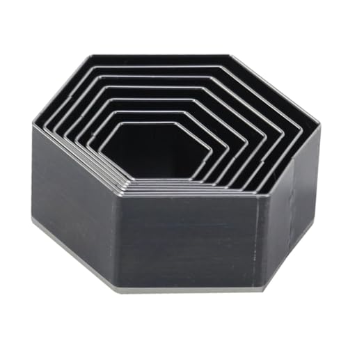 Oshhni 7x Stanze Stanze Stanze Geometrische Formwerkzeugset -Cutter -Werkzeuge für DIY -Lederhandwerk, Sechseck von Oshhni